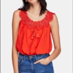 Free People Medium Red Clover Croft Cami